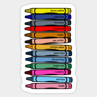 Defunct Wax Pastel Colors Sticker